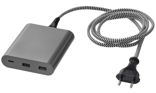 오스크스토름(ÅSKSTORM) 40W USB 충전기 다크 그레이 제품